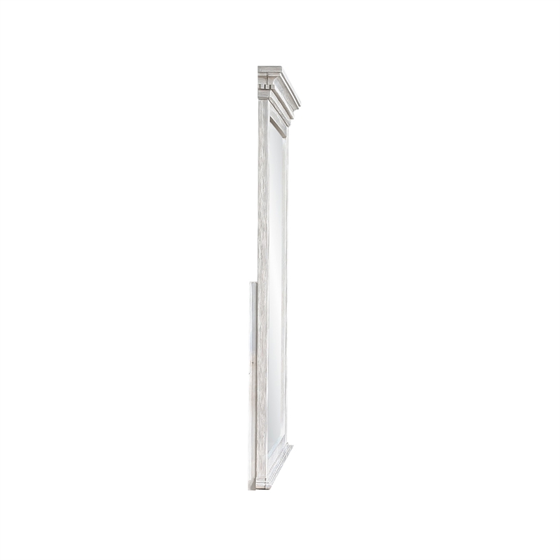 Vanity Dresser Mirror- Crown Moldings- Mist Gray- 42 Inch