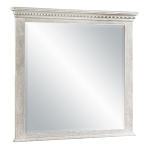 Vanity Dresser Mirror- Crown Moldings- Mist Gray- 42 Inch