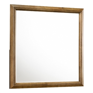 Tey Vanity Dresser Mirror- Honey Brown- Solid Rubberwood 39 Inch