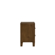 Lary Nightstand- 2 Drawers- Rustic Farmhouse Walnut Brown Finish