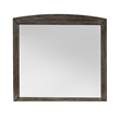 Roxy Dresser Mirror- Curved Top- Rustic Walnut Brown Solid Rubberwood