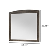 Roxy Dresser Mirror- Curved Top- Rustic Walnut Brown Solid Rubberwood