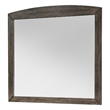 Roxy Dresser Mirror- Curved Top- Rustic Walnut Brown Solid Rubberwood