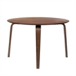 Aby Dining Table- 47 Inch Round Top- Rustic Walnut Brown Splayed Legs