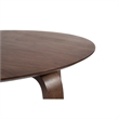 Aby Dining Table- 47 Inch Round Top- Rustic Walnut Brown Splayed Legs