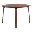 Aby Dining Table- 47 Inch Round Top- Rustic Walnut Brown Splayed Legs