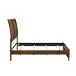 Lary Full Bed with Sleigh-Style Headboard and Slat Kit- Walnut Brown