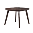 Tery Dining Table- 47 Inch Round Top- Angled Legs- Cherry Brown Wood