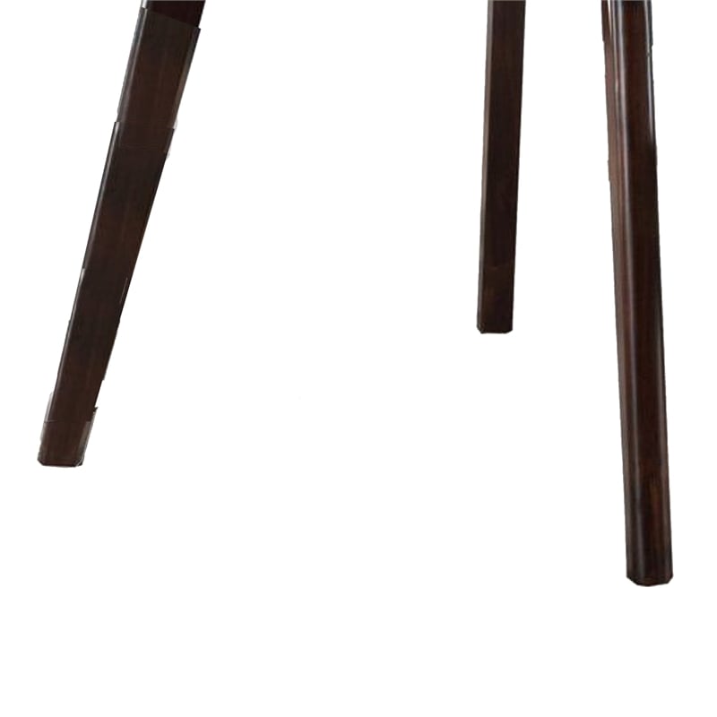 Tery Dining Table- 47 Inch Round Top- Angled Legs- Cherry Brown Wood