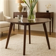 Tery Dining Table- 47 Inch Round Top- Angled Legs- Cherry Brown Wood