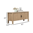 Hay TV Media Console- 47 Inch- 2 Doors w Adjustable Shelves- Beige