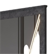 Semy Dresser Mirror- 40 Inch Lighted Gray Marble Frame- Low Distortion