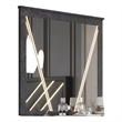 Semy Dresser Mirror- 40 Inch Lighted Gray Marble Frame- Low Distortion