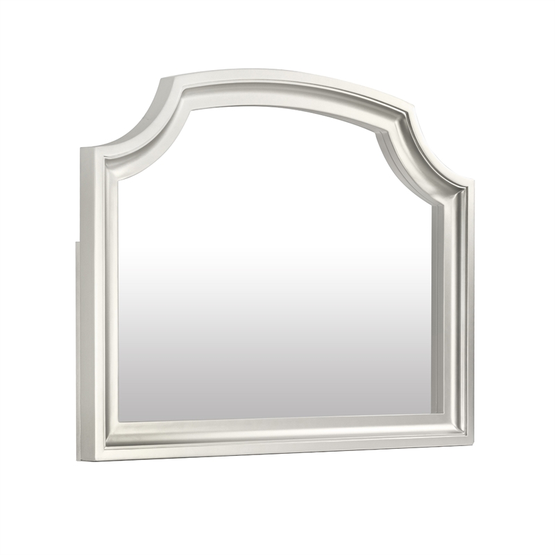Felix Dresser Mirror- 30 Inch- Low Distortion Glass- Matte Silver Pine