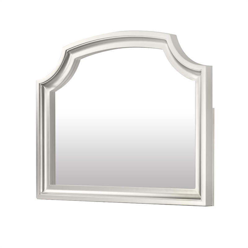 Felix Dresser Mirror- 30 Inch- Low Distortion Glass- Matte Silver Pine