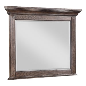 Vesy Dresser Mirror- 48 Inch- Low Distortion Glass- Walnut Brown Wood