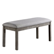 Lais 6pc Dining Table Set with Bench- 4 Ladderback Chairs- Rustic Gray
