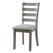 Lais 6pc Dining Table Set with Bench- 4 Ladderback Chairs- Rustic Gray