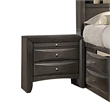 Simo 4pc Queen Bedroom Set w Bookcase Headboard w Drawers- Gray