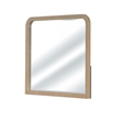 Tanya Dresser Mirror- Beveled Curved Edge- Natural Brown Wood 40x46