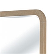 Tanya Dresser Mirror- Beveled Curved Edge- Natural Brown Wood 40x46