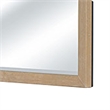 Tanya Dresser Mirror- Beveled Curved Edge- Natural Brown Wood 40x46