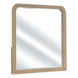 Tanya Dresser Mirror- Beveled Curved Edge- Natural Brown Wood 40x46