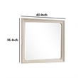 Rozie Dresser Mirror- Bevelled Accents- Light Brown Solid Wood 36x40