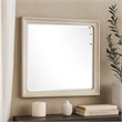 Rozie Dresser Mirror- Bevelled Accents- Light Brown Solid Wood 36x40