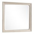 Rozie Dresser Mirror- Bevelled Accents- Light Brown Solid Wood 36x40