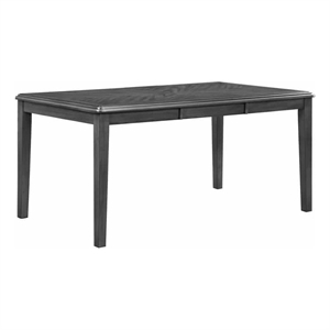 Leslee Dining Table- 78-102 Inch Extendable Gray Top- White Marble Inlay