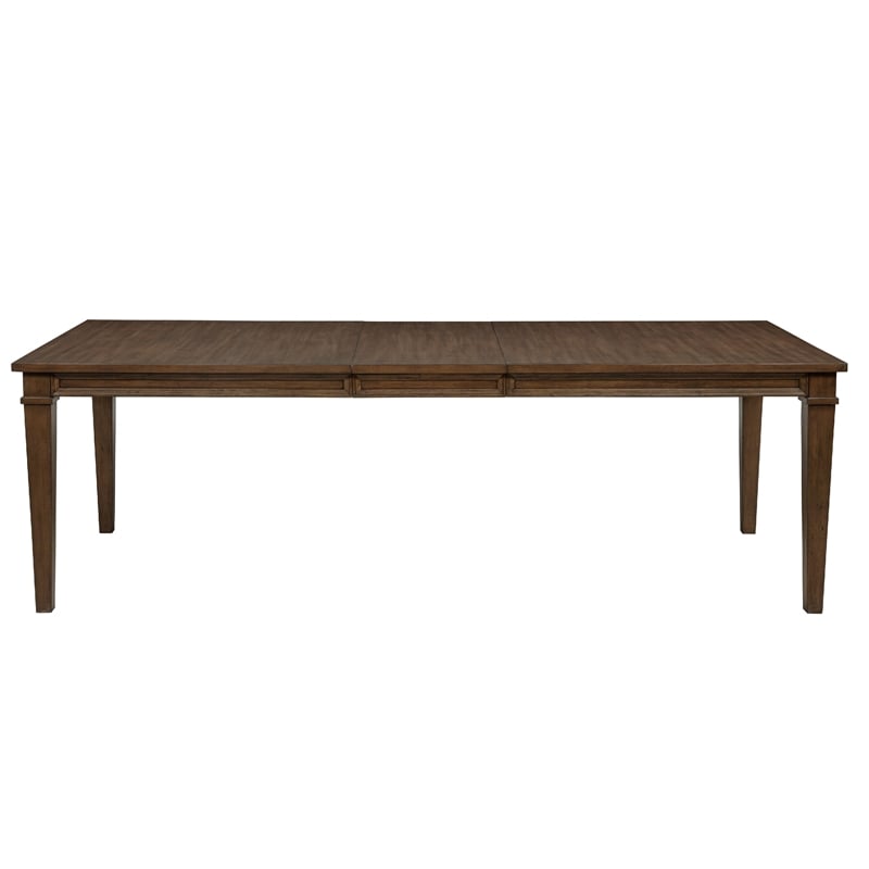 Henry Dining Table- 78-96 Inch Extendable Leaf- Vintage Mocha Brown