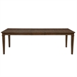 Henry Dining Table- 78-96 Inch Extendable Leaf- Vintage Mocha Brown