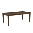 Henry Dining Table- 78-96 Inch Extendable Leaf- Vintage Mocha Brown