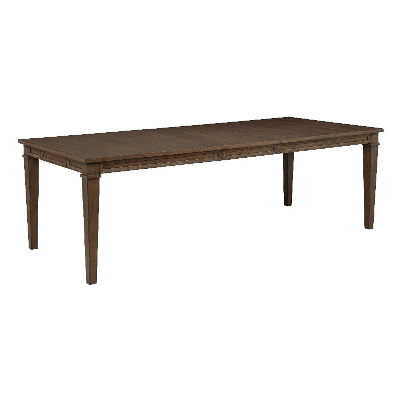 Henry Dining Table- 78-96 Inch Extendable Leaf- Vintage Mocha Brown