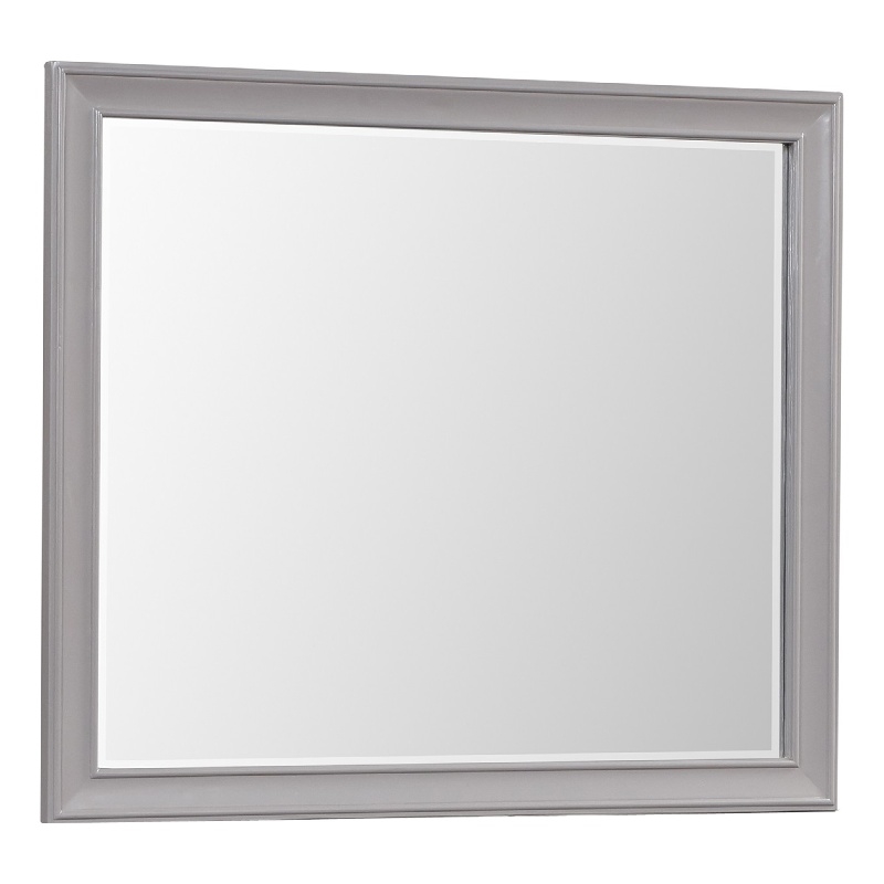 Limi Dresser Mirror- Brushed Gray Solid Acacia Wood- 43 Inch