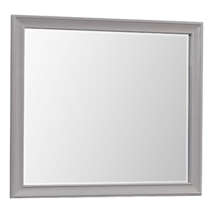 Limi Dresser Mirror- Brushed Gray Solid Acacia Wood- 43 Inch