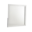 Ruo Dresser Mirror- 40 Inch Square Frame- Low Distortion- Glossy White
