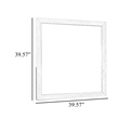 Ruo Dresser Mirror- 40 Inch Square Frame- Low Distortion- Glossy White