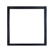 Theo Dresser Mirror- 40 Inch Square Black Frame- Beveled Low Distortion