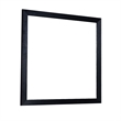 Theo Dresser Mirror- 40 Inch Square Black Frame- Beveled Low Distortion