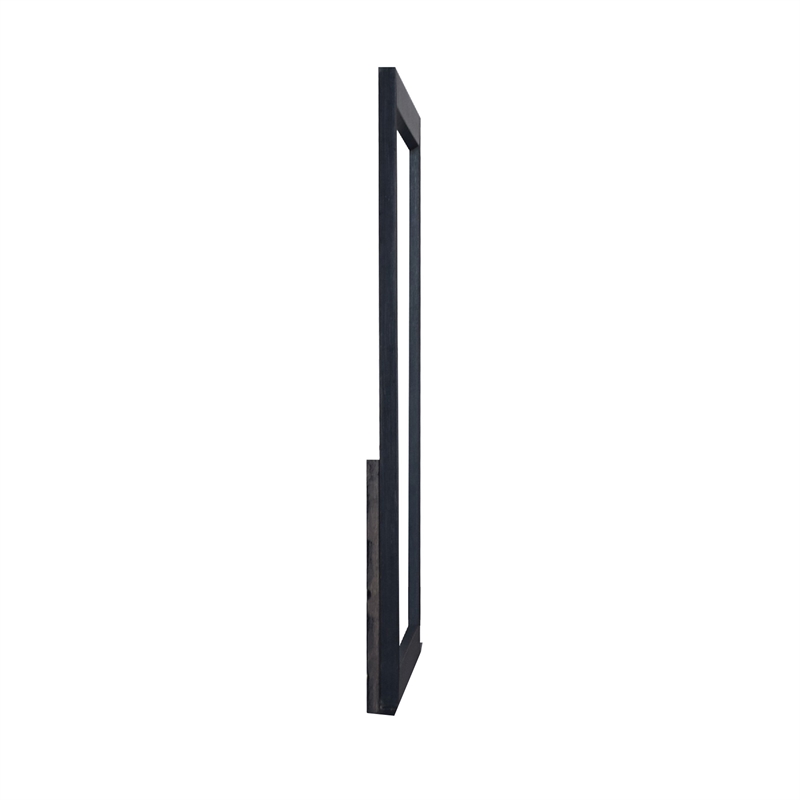 Theo Dresser Mirror- 40 Inch Square Black Frame- Beveled Low Distortion