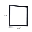 Theo Dresser Mirror- 40 Inch Square Black Frame- Beveled Low Distortion