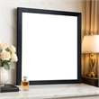 Theo Dresser Mirror- 40 Inch Square Black Frame- Beveled Low Distortion