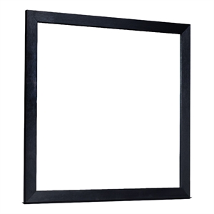 Theo Dresser Mirror- 40 Inch Square Black Frame- Beveled Low Distortion