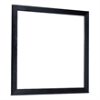 Theo Dresser Mirror- 40 Inch Square Black Frame- Beveled Low Distortion
