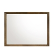 Lary Dresser Mirror- 45 Inch Rectangular Frame- Walnut Brown Okume Veneer