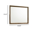 Lary Dresser Mirror- 45 Inch Rectangular Frame- Walnut Brown Okume Veneer