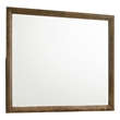 Lary Dresser Mirror- 45 Inch Rectangular Frame- Walnut Brown Okume Veneer