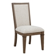 Henry Dining Side Chair Set of 2- Beige Polyester- Vintage Mocha Brown